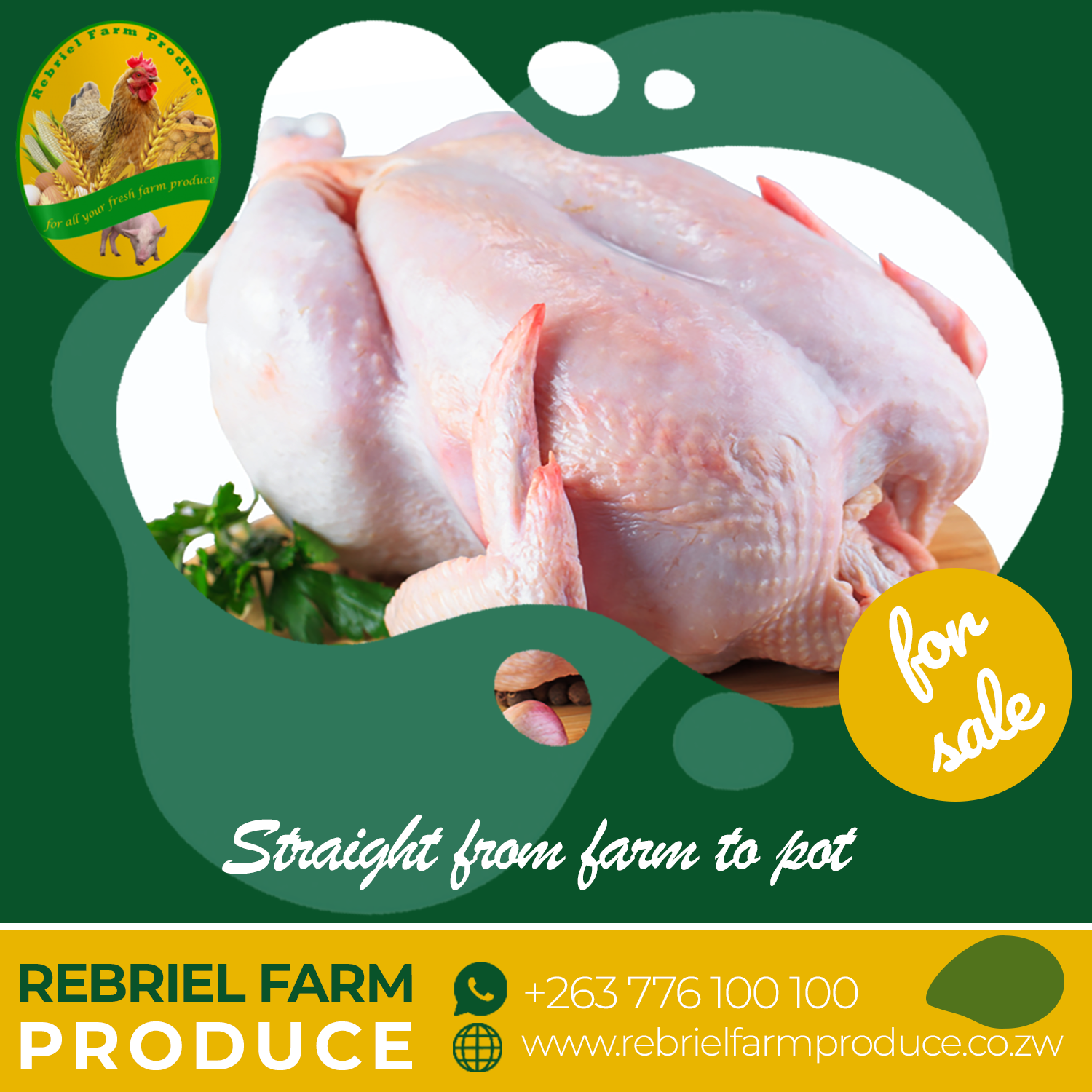 CHICKEN FOR SALE - HURRY AND CLEAR THEM AT A LOW PRICE OF $4 PER BIRD.